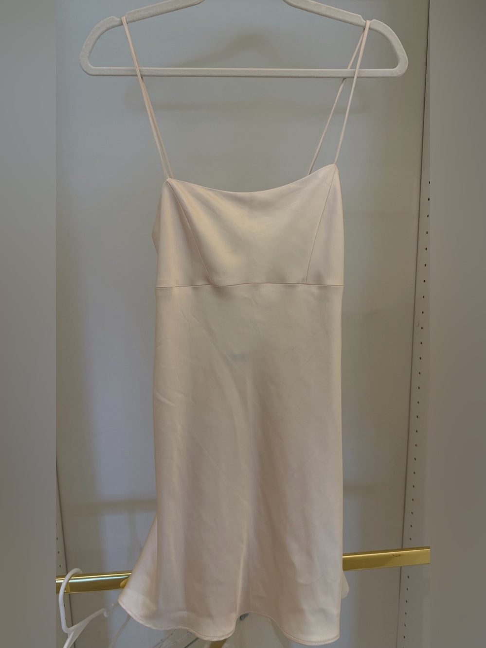 Zara Cream Satin Slip Dress